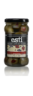 esti Green Olives stuffed with natural red pepper