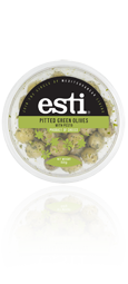 Pitted Green Olives with  Pesto