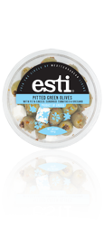 esti Pitted Green Olives with Feta cheese, Sundried tomatoes and oregano